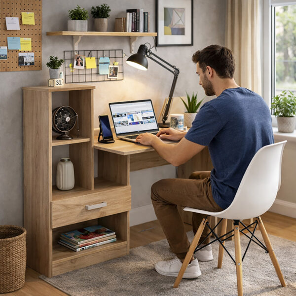 Escritorio León Paris en oficina o home office elegante humanizado