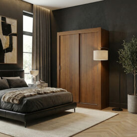 271051RG2 Detalle closet Denver 2P en dormitorio moderno – closet ambientado