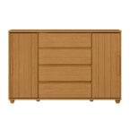 Cómoda Evidenza Rustic 2P 4C vista frontal– cajones y puertas espaciosas