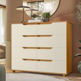 276136RG Cómoda Doble Evo en dormitorio decorado – mueble funcional y moderno