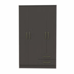 Closet Pequim Dark 4P 2C vista frontal – closet moderno dark