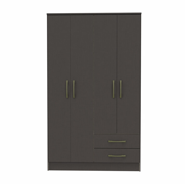 Closet Pequim Dark 4P 2C vista frontal – closet moderno dark