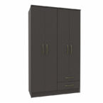 Closet Pequim Dark 4P 2C vista lateral – closet moderno dark