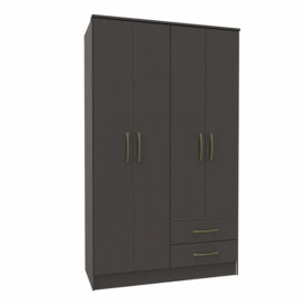 Closet Pequim Dark 4P 2C vista lateral – closet moderno dark