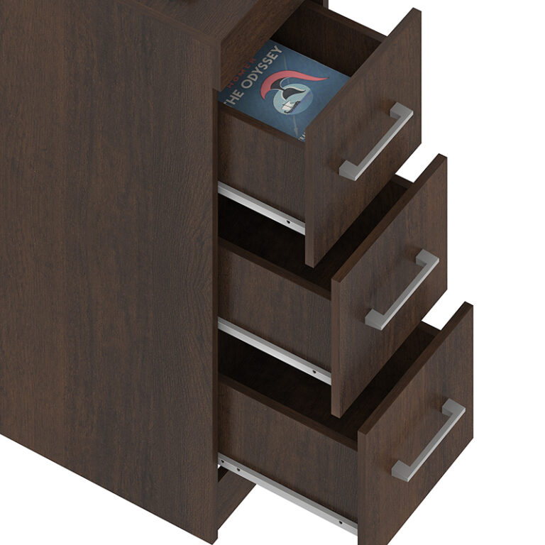 Detalle cajones Escritorio New Llaima – espacio amplio para trabajar