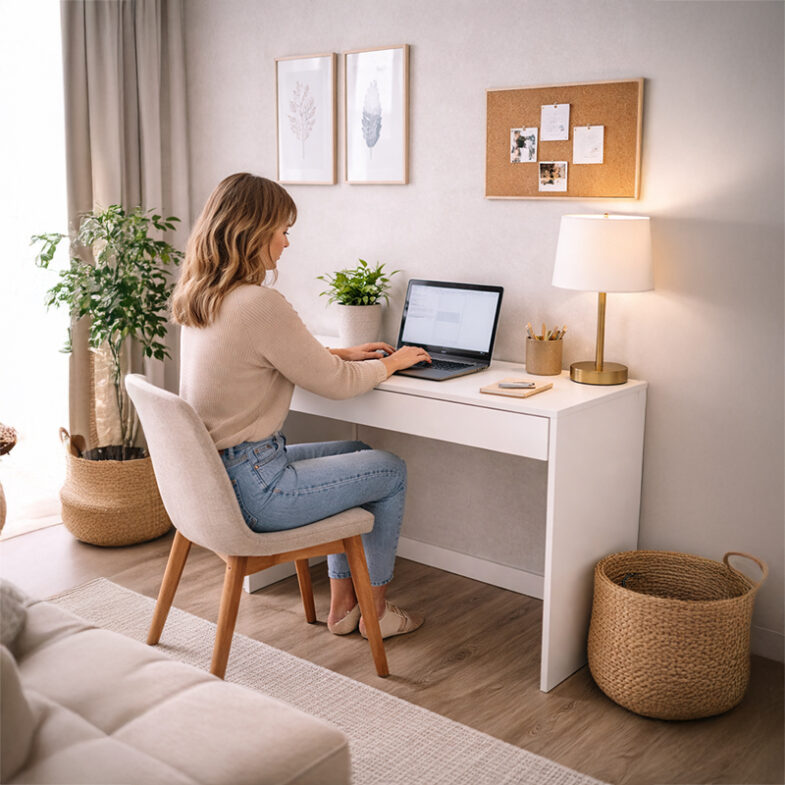 Escritorio New Sparrow minimalista – escritorio moderno con cajón