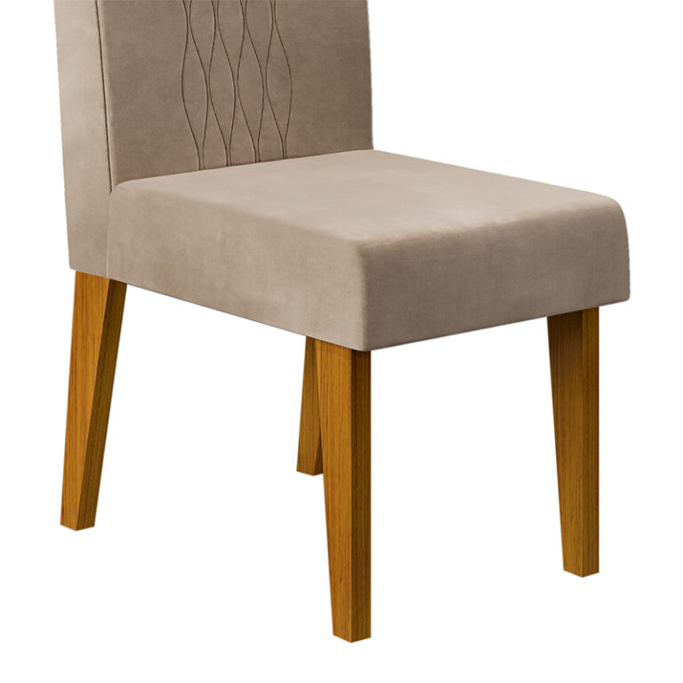 Detalle silla Comedor Argo Lia 6S tapizado poliester terciopelo – comedor moderno