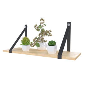 Estante Couro Negro 40x20
