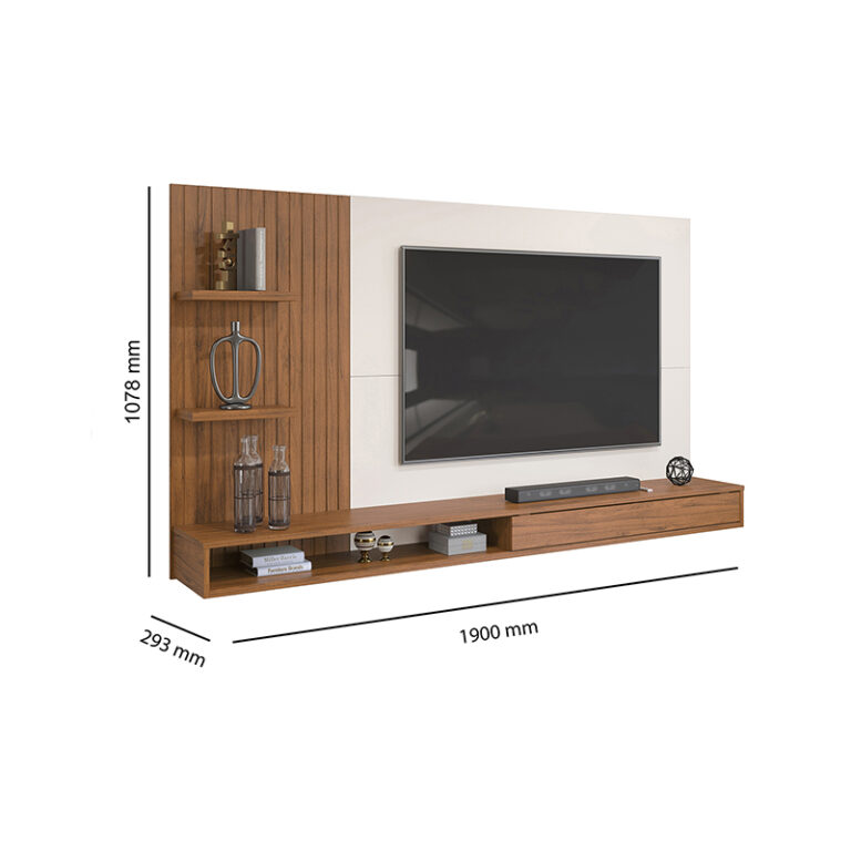 Panel Bento Light 60″ medidas – mueble moderno de sala