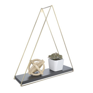 Repisa Triangular Golden Black 37x10x40