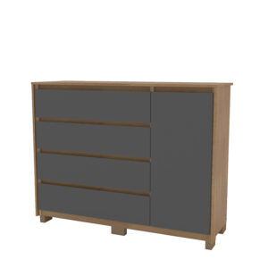 COMODA COIMBRA GRIS 4C 1P