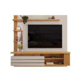 Panel Marín Bali 55 con TV 55 pulgadas y espejo decorativo