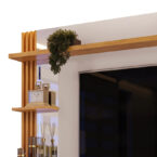 Detalle del espejo lateral del panel Marín Bali 55