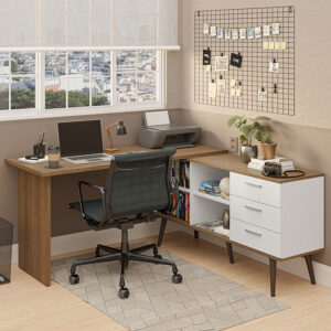 Escritorio Esquinero Funcional Lisboa en oficina moderna