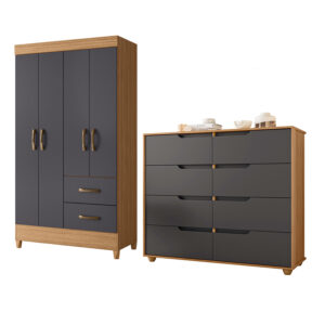 Set Closet 4P 2C + Cómoda 8C