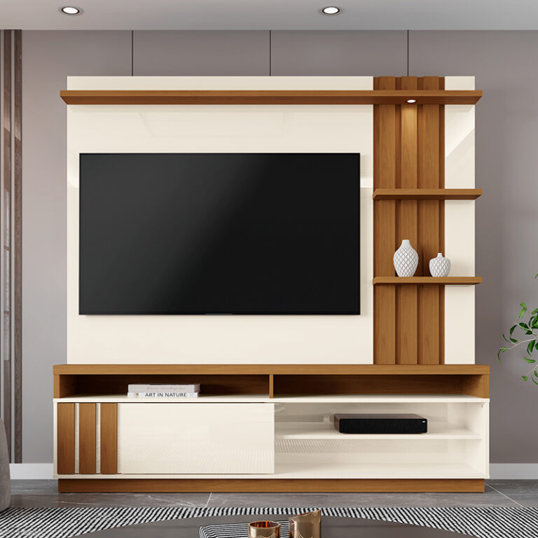 Home TV Mariana 55 en sala moderna – panel para TV hasta 55 pulgadas