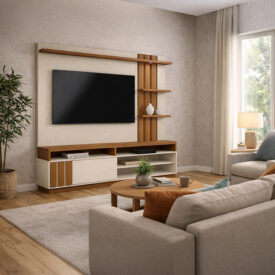 280120RG2 Home TV Mariana 55 en sala moderna – panel para TV hasta 55 pulgadas