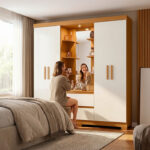 Closet Olimpia con espejo y luz, amplio. humanizado - vekkahome