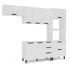Cocina Modular Meena Delta  8P 4C Blanco