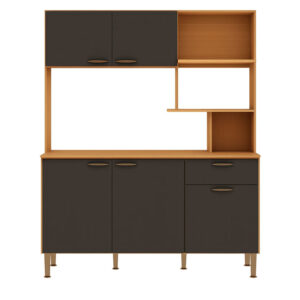 Kit Cocina Bella Gris 4 Puerteas 2 Cajones