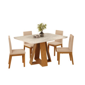 Comedor Celeste Suzy 4 Sillas